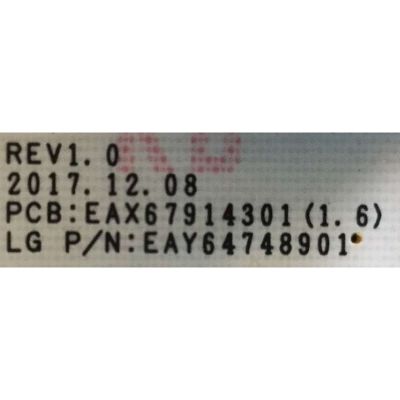 KIT DE TARJETAS PARA TV LG OLED / MAIN EBT64926703 / EAX67685603 / EAX67685603(1.1) / FUENTE EAY64748901 / EAX67914301 / 64748901 / T-CON 6871L-5730B / 6870C-0745B / 5730B / PANEL LE650AQD (EL)(A3) / MODELO OLED65C8PUA / OLED65C8PUA.BUSWLJR - Imagen 3